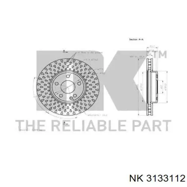3133112 NK freno de disco delantero