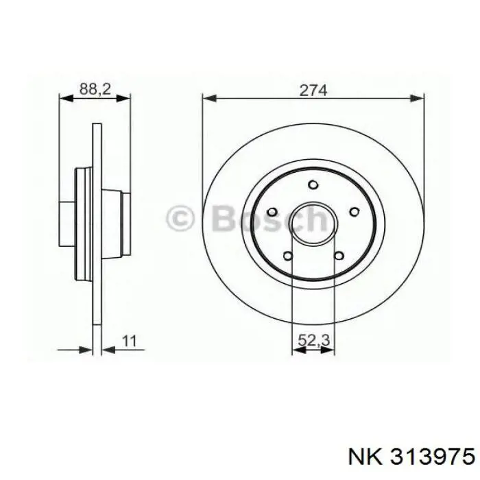 313975 NK Freno de disco trasero