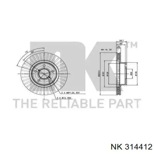 Freno de disco delantero Subaru Impreza 1 GC