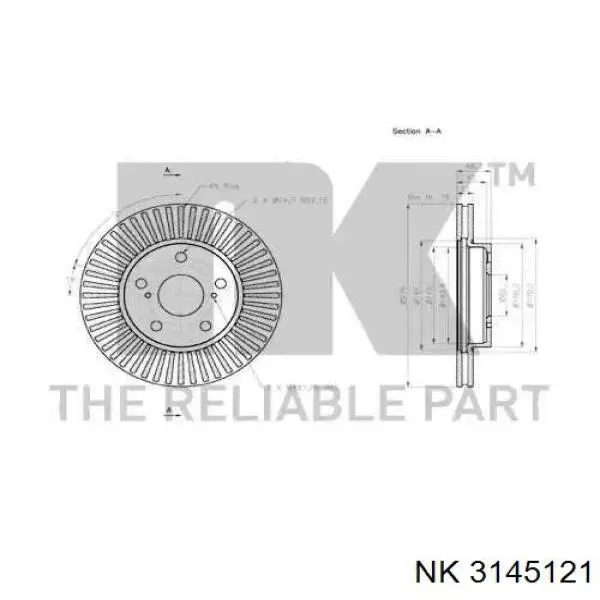 3145121 NK freno de disco delantero