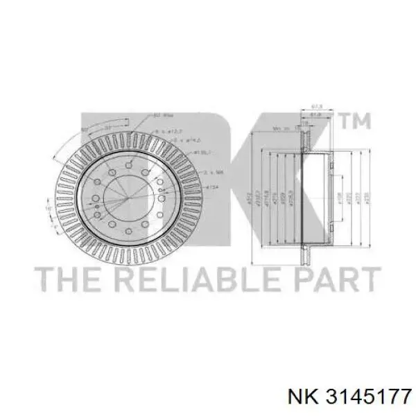 3145177 NK disco de freno trasero