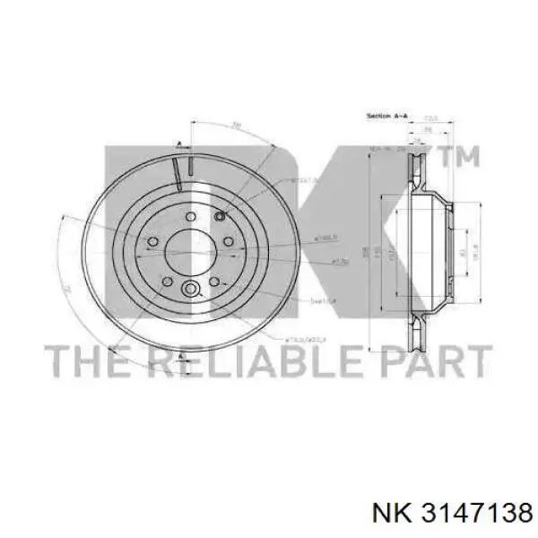 3147138 NK disco de freno trasero