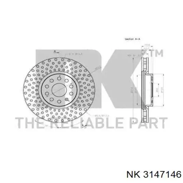 3147146 NK freno de disco delantero