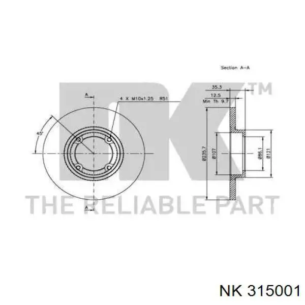 Freno de disco delantero Chevrolet Spark (Matiz) M200, M250
