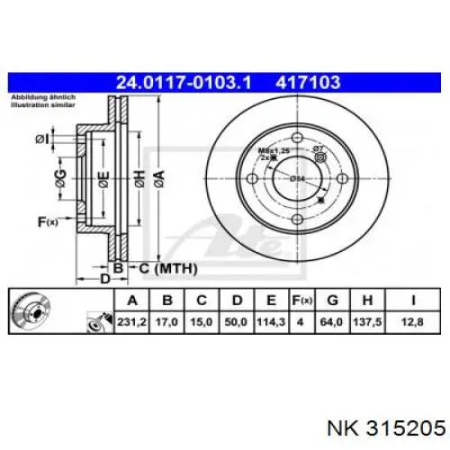 Disco de freno DI806C Japan Parts