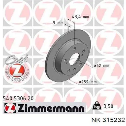 Disco de freno trasero Japan Parts DP804C precio, desde 66,19 EUR