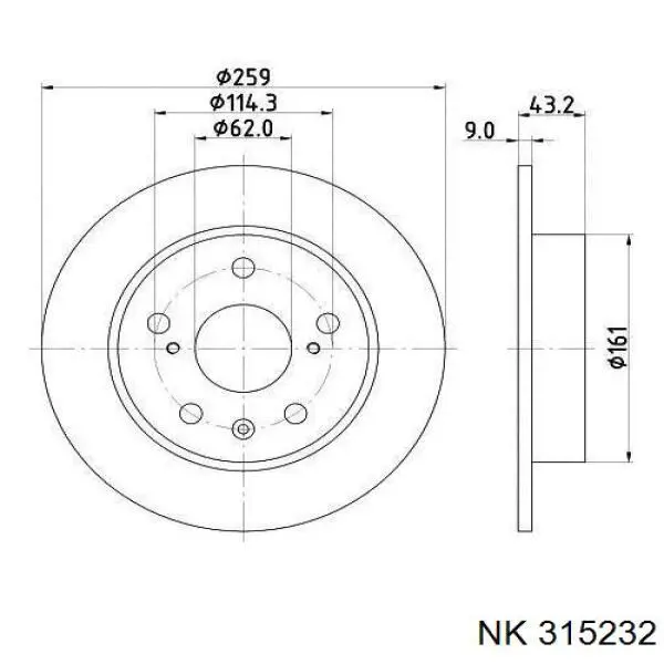 Comprar DP804C Japan Parts Disco de freno trasero