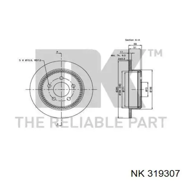 DP995C Japan Parts Freno de disco trasero