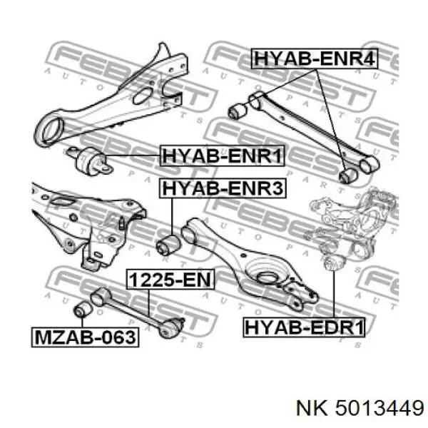 5013449 NK barra transversal de suspensión trasera