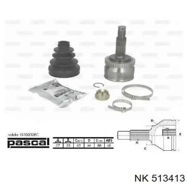 Junta homocinética exterior delantera NK 513413 precio, desde 38,15 EUR