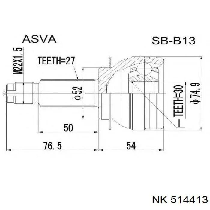 Junta homocinética exterior delantera NK 514413 precio, desde 46,43 EUR