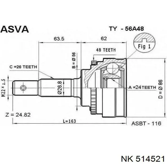 21550 Sercore Junta homocinética