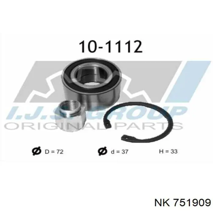 751909 NK cojinete de rueda delantero