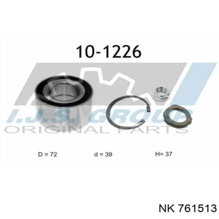 761513 NK cojinete de rueda trasero