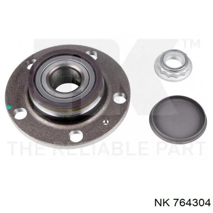 Cubo de rueda trasero 764304 NK