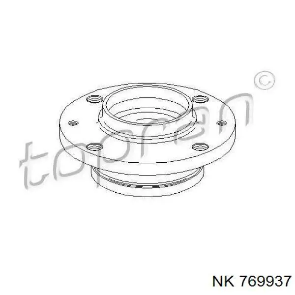 Cubo de rueda trasero Citroen Berlingo B9