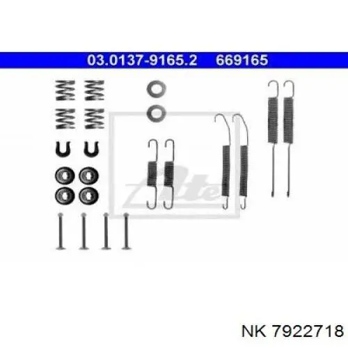 7922718 NK juego de reparación, pastillas de frenos