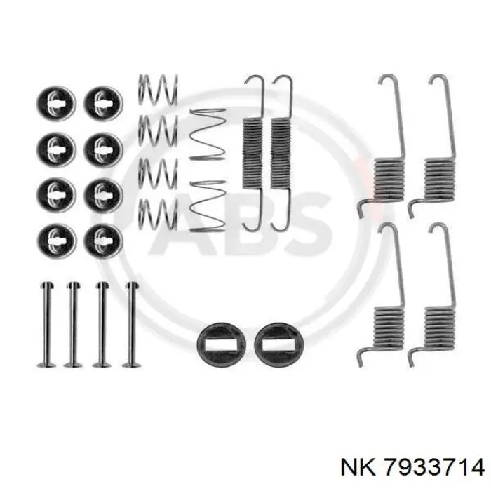 7933714 NK kit de montaje, zapatas de freno traseras