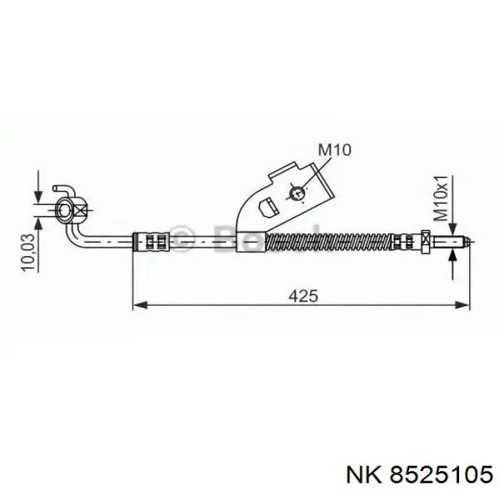 8525105 NK tubo flexible de frenos delantero izquierdo