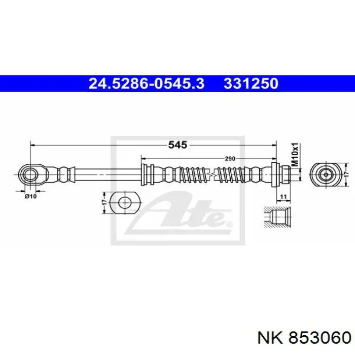 853060 NK latiguillo de freno delantero