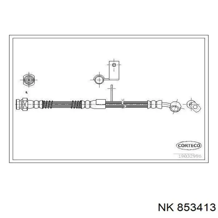 853413 NK tubo flexible de frenos delantero derecho