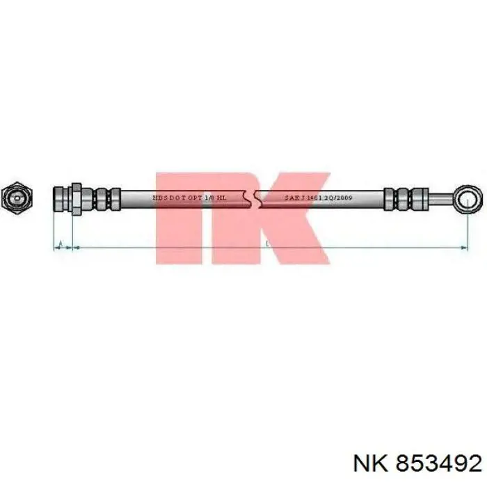 853492 NK tubo flexible de frenos trasero