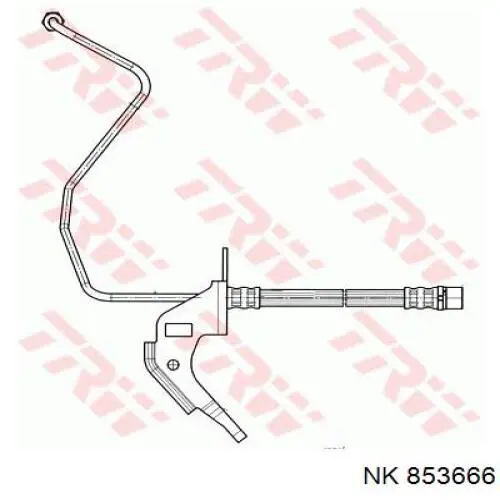 853666 NK tubo flexible de frenos trasero izquierdo