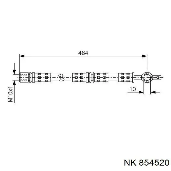 854520 NK tubo flexible de frenos delantero izquierdo