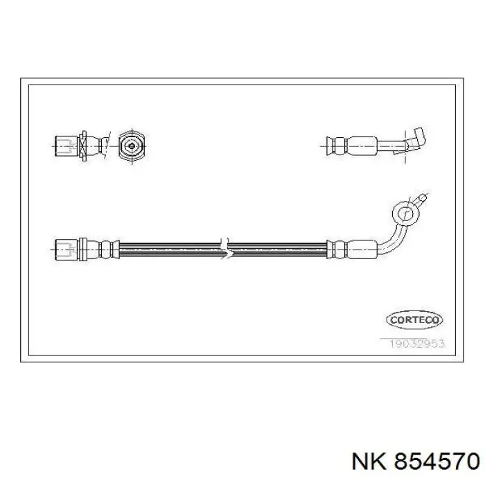 854570 NK latiguillos de freno delantero derecho