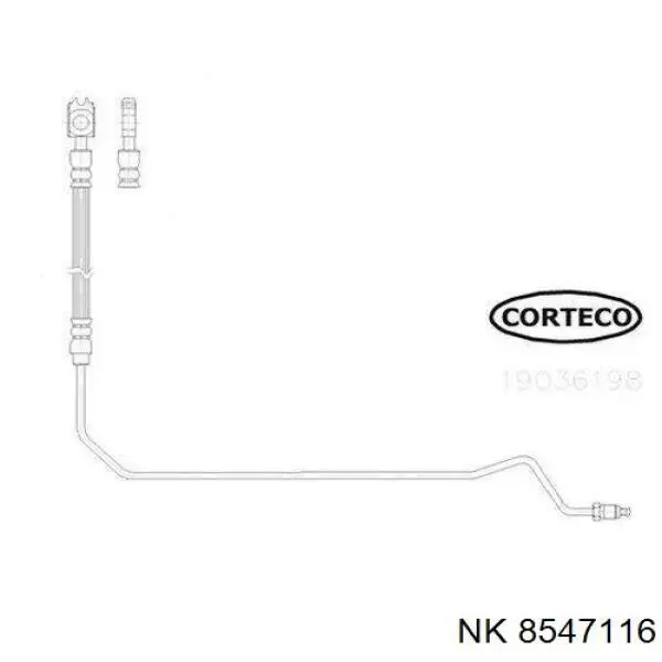 Manguera de freno trasera derecha NK 8547116 precio, desde 39,75 EUR