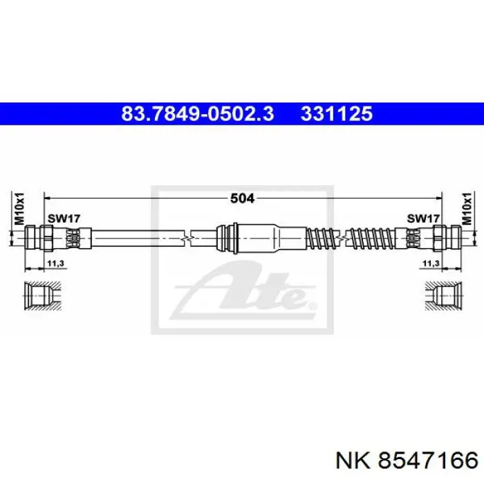 8547166 NK latiguillo de freno delantero