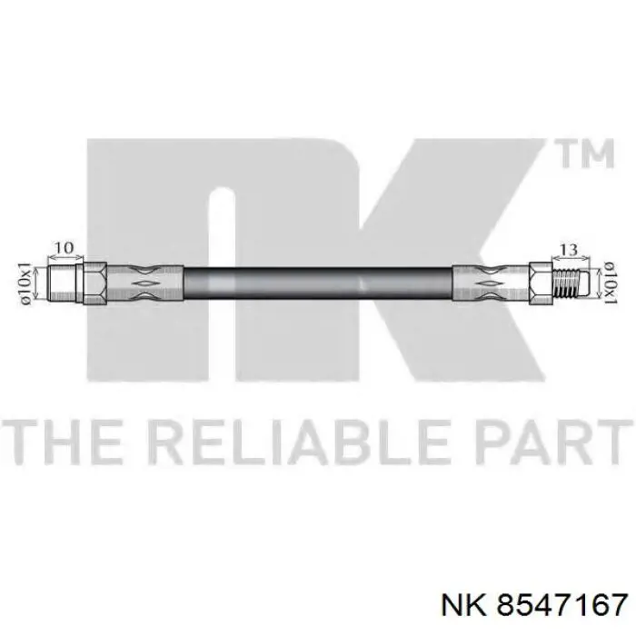 Tubo flexible de frenos delantero Brembo T85153