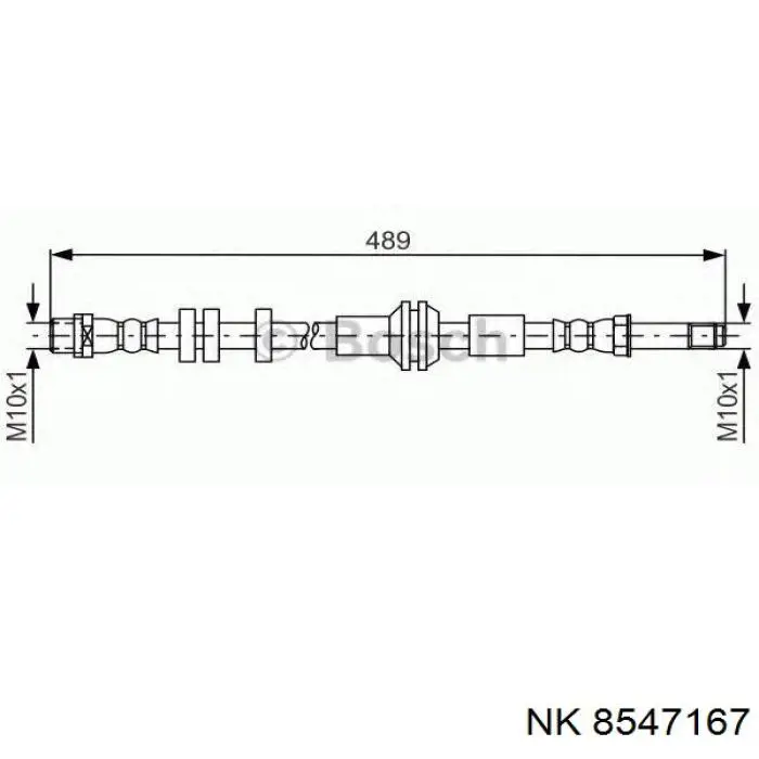 T85153 Brembo Tubo de frenos delantero