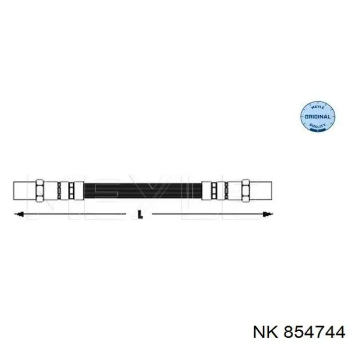 Tubo flexible de frenos NK 854744