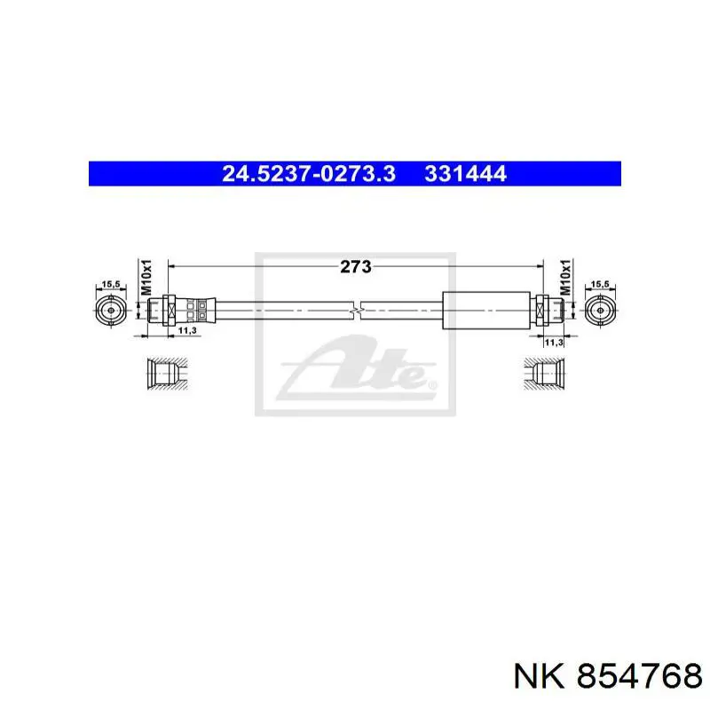 Latiguillo de freno delantero 4744 Easy Brake