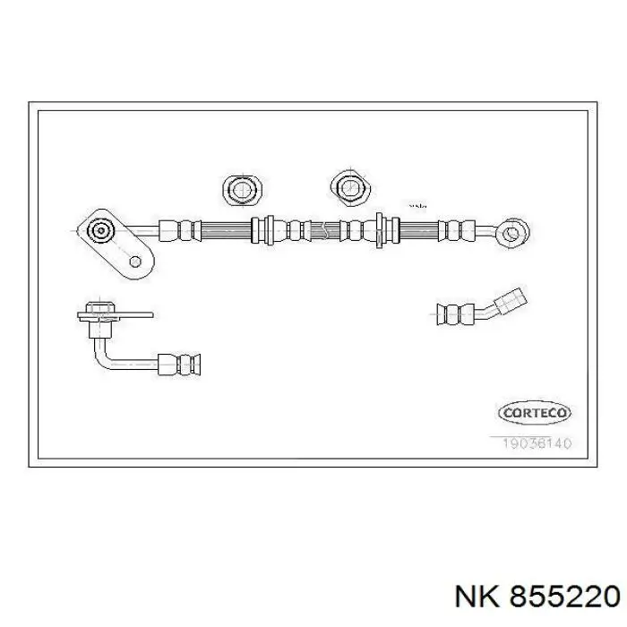 Latiguillos de freno delantero derecho TF830 Japan Parts