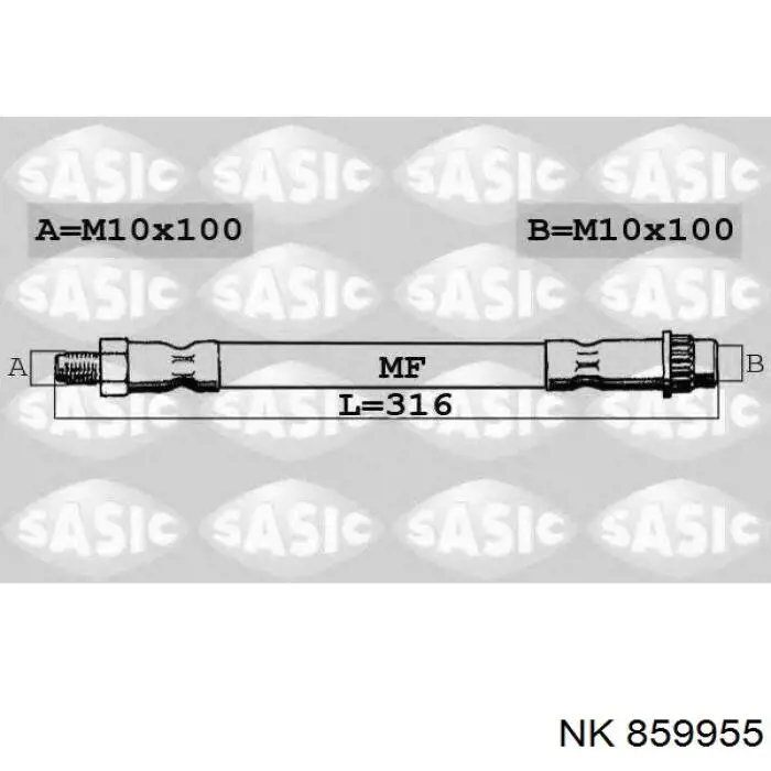 Tubo flexible de frenos delantero Peugeot/Citroen 480656