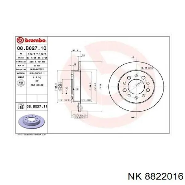 Juego de reparación, pinza de freno trasero Nissan Primera P11