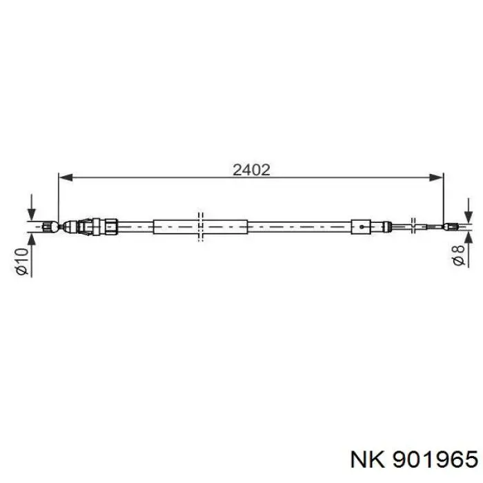 901965 NK cable de freno de mano trasero derecho/izquierdo