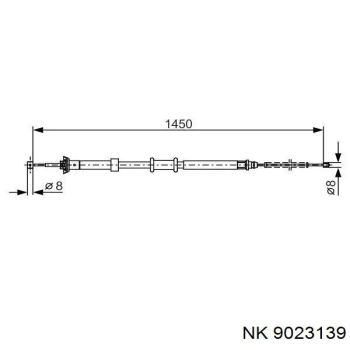 9023139 NK cable de freno de mano trasero derecho