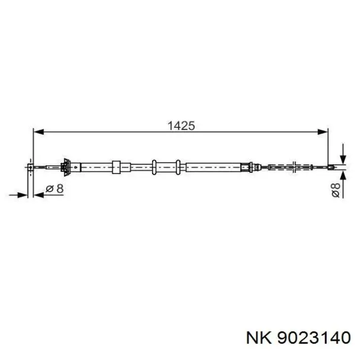 9023140 NK cable de freno de mano trasero izquierdo