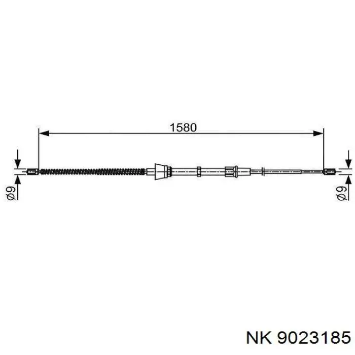 9023185 NK cable de freno de mano trasero izquierdo