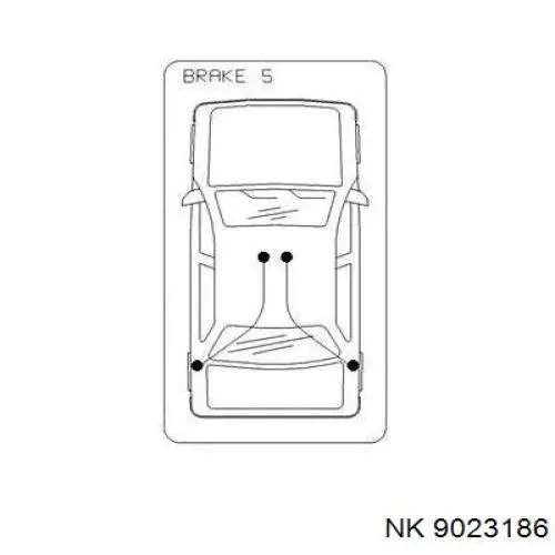 9023186 NK cable de freno de mano trasero derecho