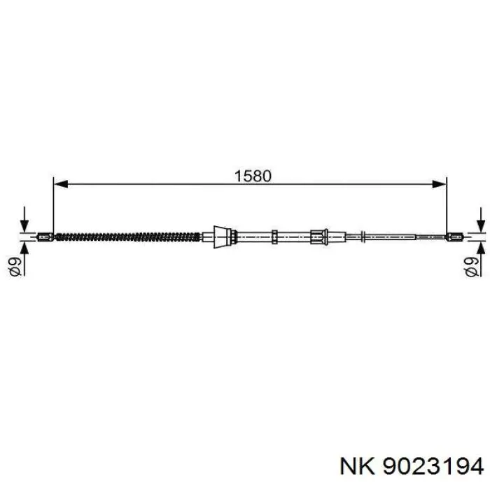 9023194 NK cable de freno de mano trasero derecho/izquierdo