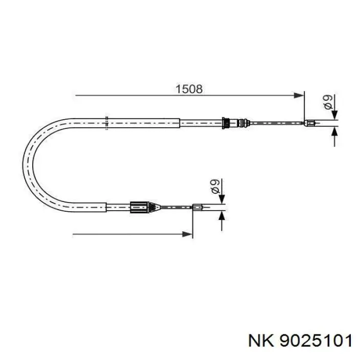 301043 Beca Cables Cable de freno de mano delantero 