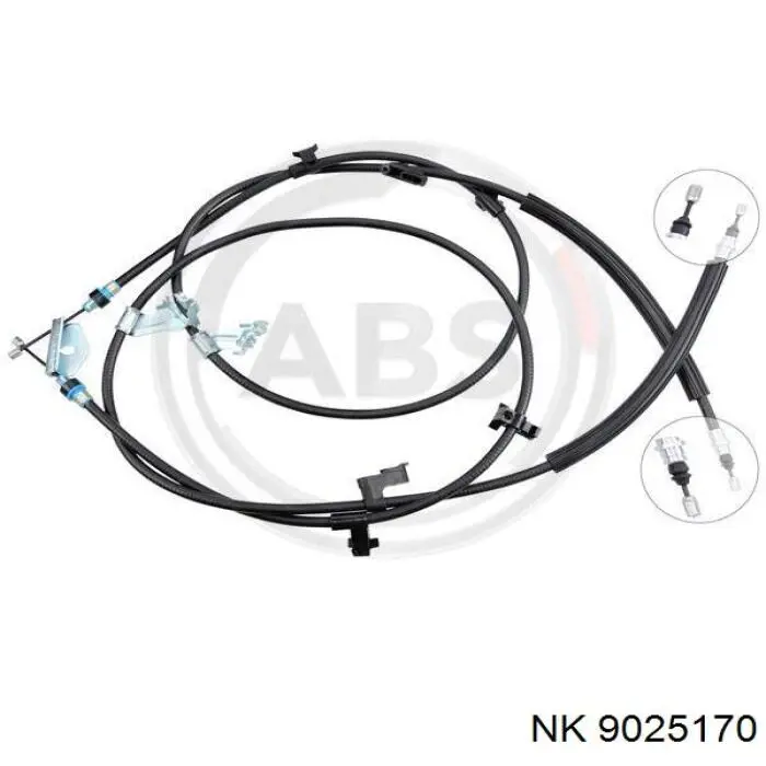 9025170 NK cable de freno de mano trasero derecho/izquierdo