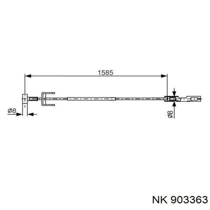 Comprar 903363 NK Cable de freno de mano trasero derecho/izquierdo