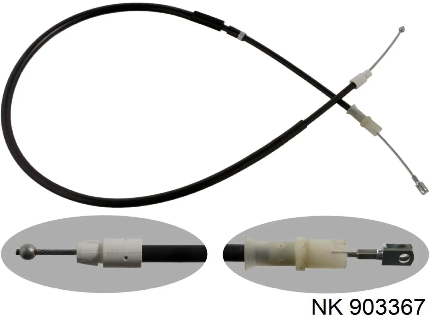 903367 NK cable de freno de mano trasero derecho/izquierdo