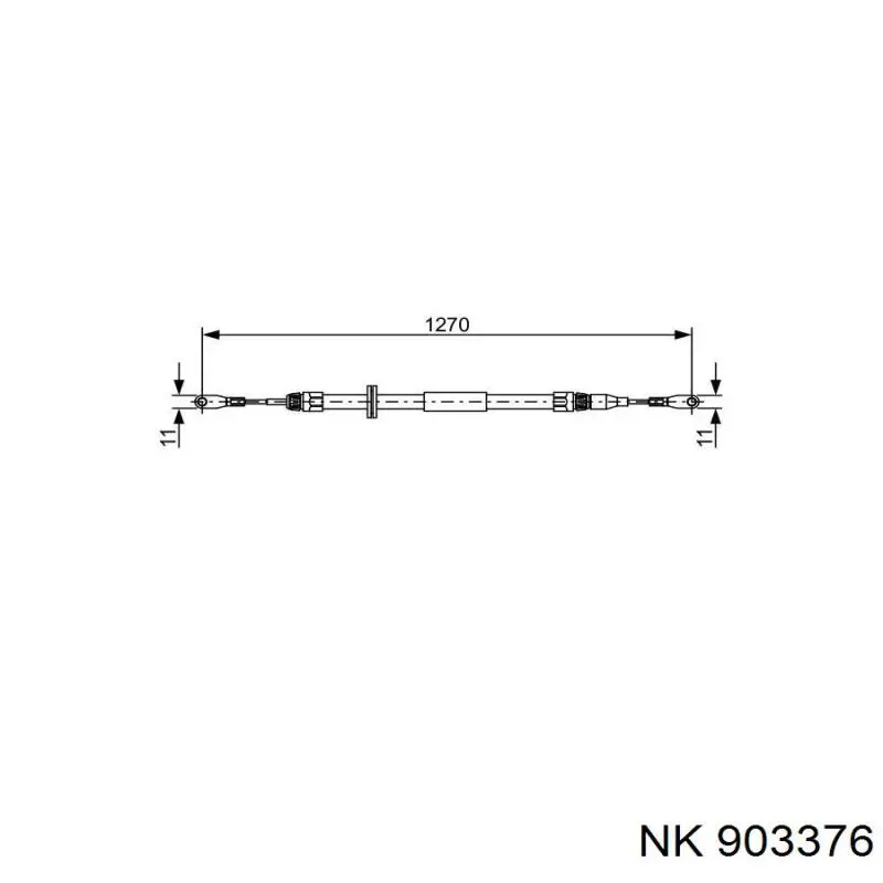 903376 NK cable de freno de mano delantero
