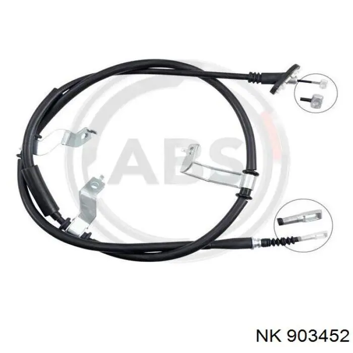 903452 NK cable de freno de mano trasero derecho